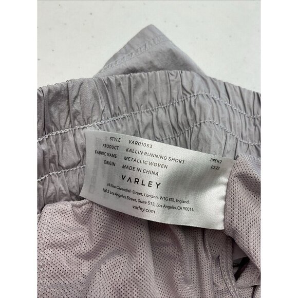 Varley Kallin‎ Running Shorts metallic lilac purple built in brief size XL - Picture 6 of 8
